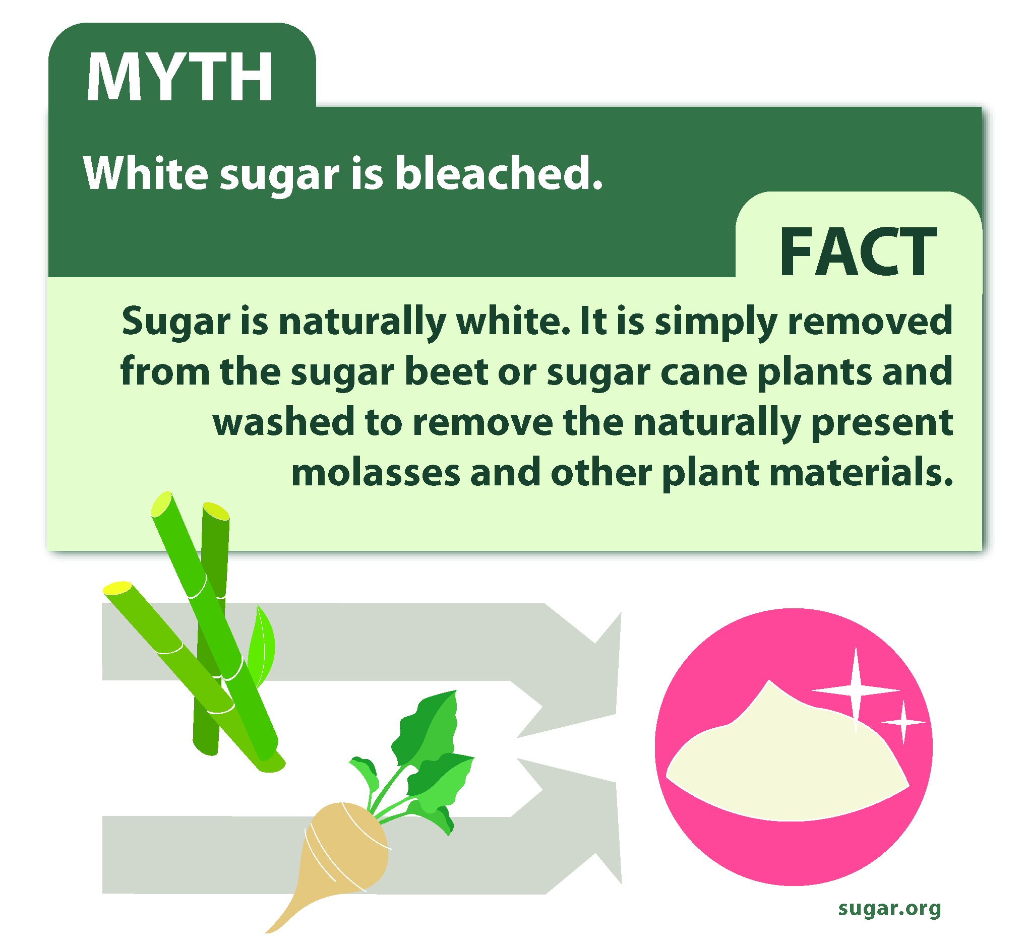 Infographic White sugar is bleached